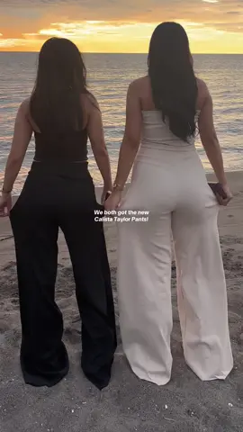 Bestie outfits unlocked! 🔓 @Calista Apparel #calistataylorpants #widelegpants #highwaistpants #fyp 