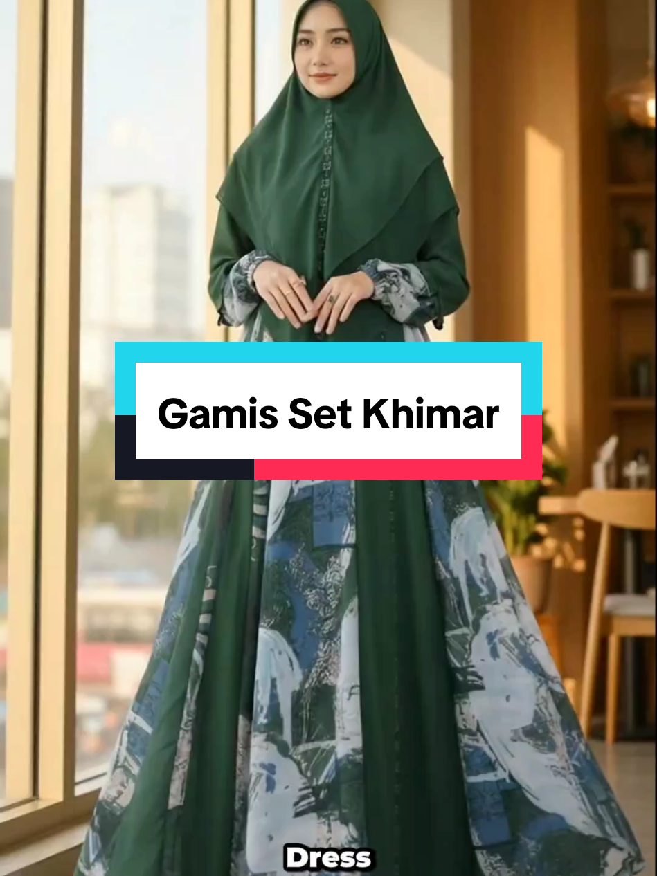 Set Gamis Khimar Elegan dengan desain motif abstrak modern warna biru yang menawan. Potongan A-line flowy memberikan tampilan mewah dan syar'i. Bahan premium yang jatuh dan adem, cocok untuk Dress Muslimah  pesta, Lebaran, atau acara formal. Tampil anggun & stylish. #GamisPremium #DressMuslimah #BajuLebaran #GamisMotif #gamiskekinian 