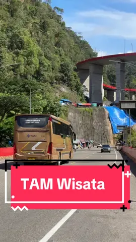 🛣️TAM Wisata @tony_13 melewati Flyover Kelok 9 di pagi hari #ayonaikbus #buspariwisata #bustraveler #busindonesia #busmania 