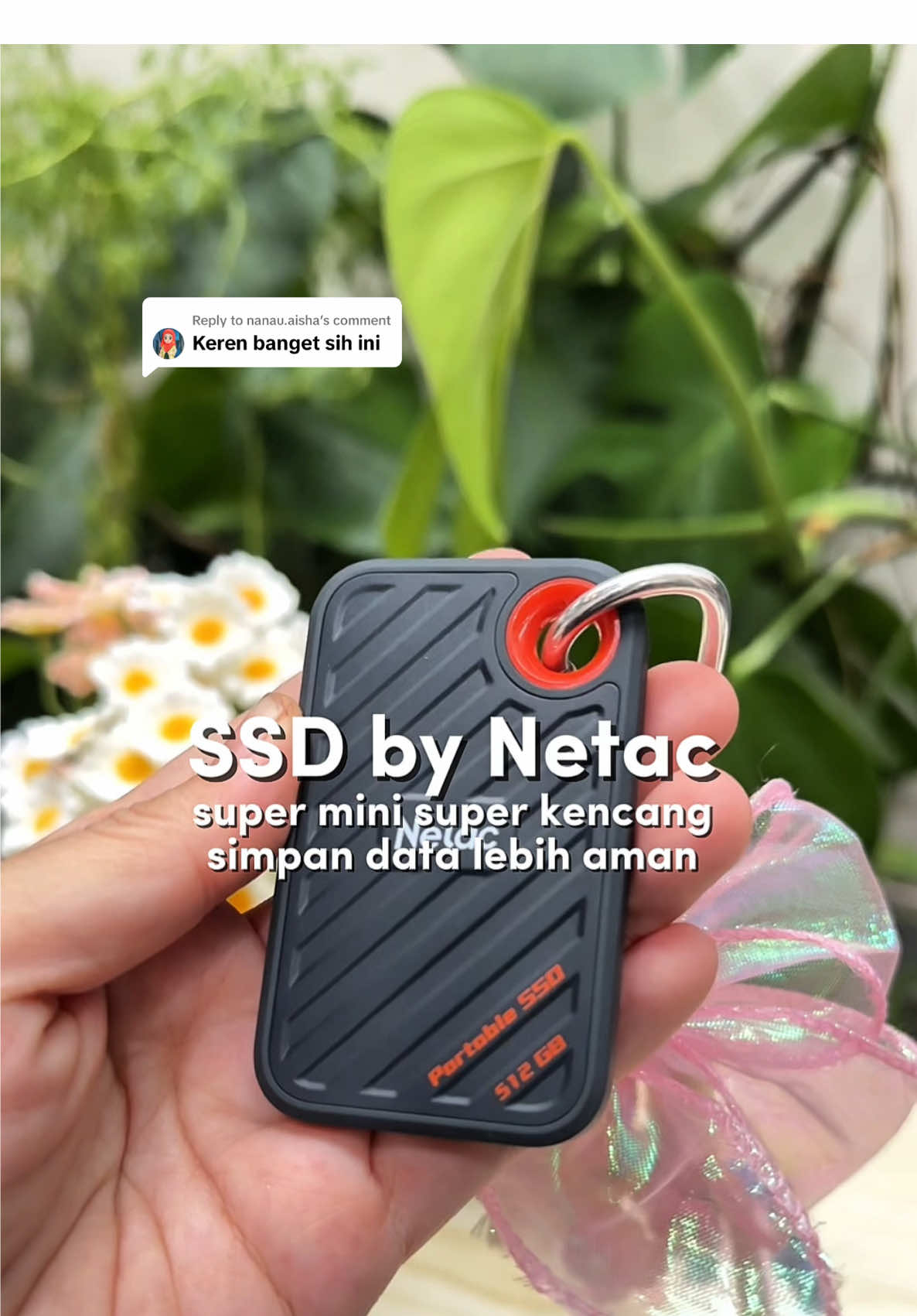 Replying to @nanau.aisha Portable SSD dari Netac ini praktis ringan super kencang super mini ukuran penyimpanannya besar #portablessd  #netac #storage