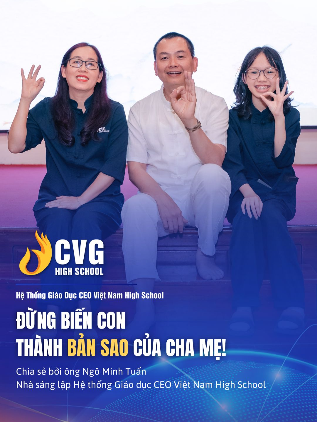 Đừng biến con thành bản sao của cha mẹ! #CEOViệtNamHighSchool #ThanTamTue #ceohighschool #cvghighschool #ngominhtuan #LearnOnTikTok #tiktokmentor #ngominhtuanceo #tiktok #ceo