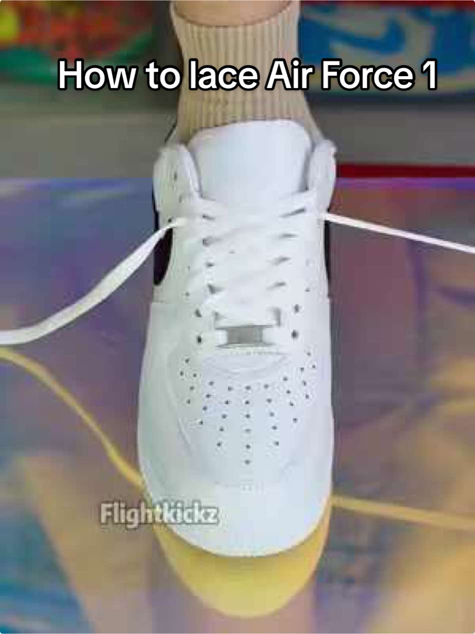 Do you want your Air Force 1 to tie its shoelaces like this as well? #lacedsneaker #laced#howtolacesneakers #viral #linkinbio #sneakerhead #howtolace #airforce #airforce1 #nikeairforce1 #supreme #nikesupreme #supremeairforce1 