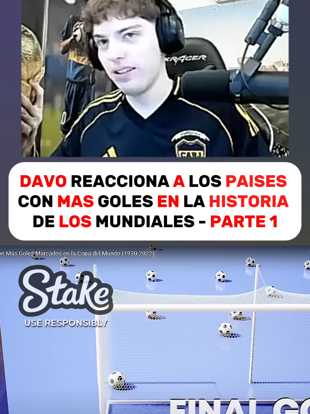 DAVO REACCIONA A LOS PAISES CON MAS GOLES EN LA HISTORIA DE LOS MUNDIALES - PARTE 1 #davooxeneize #davo #lacobra #futbol #mundiales #streamer #argentina #mexico #colombia #venezuela #uruguay #peru
