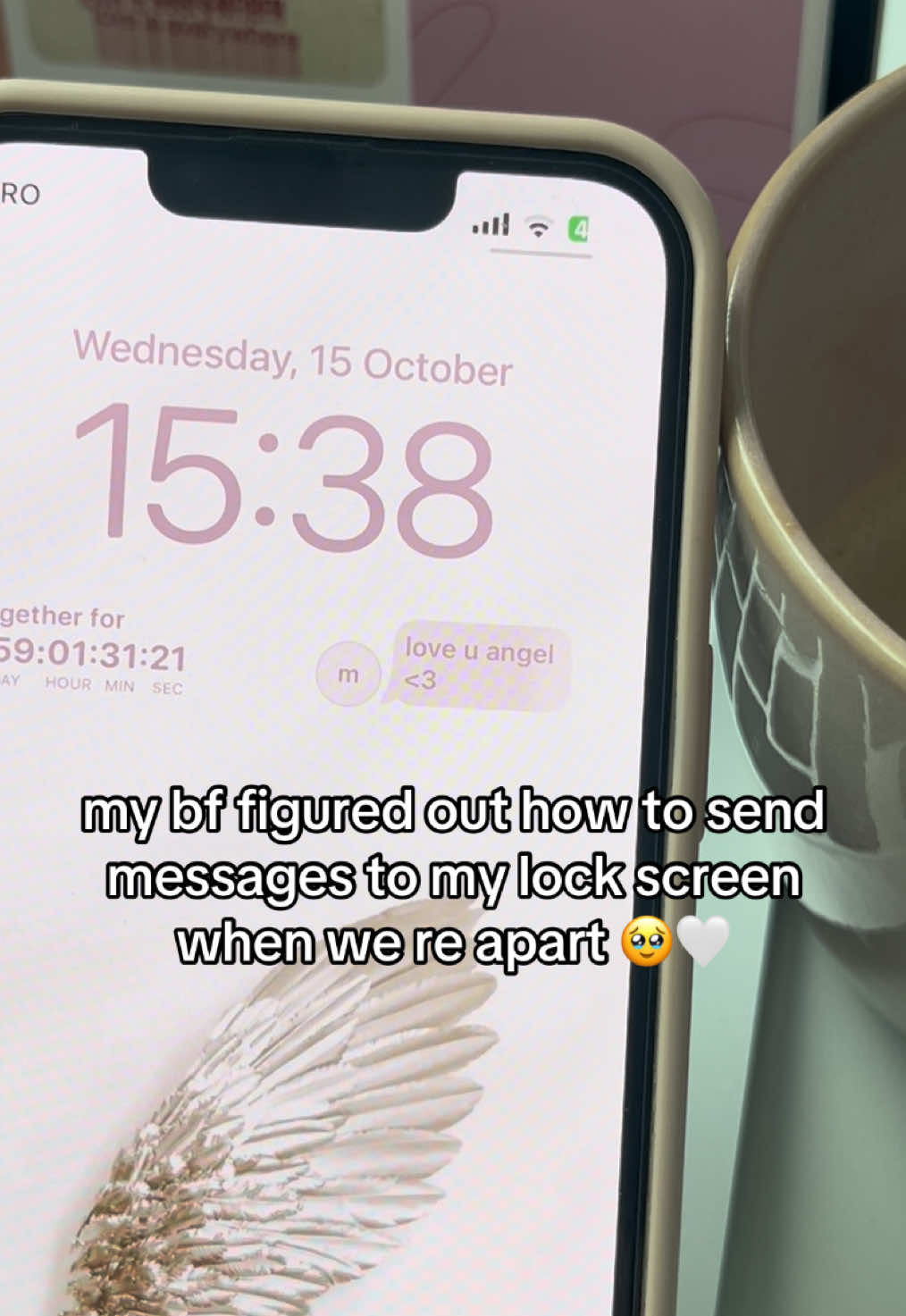 sometimes love fits in a tiny widget on my screen 🩷 #longdistancerelationship #coupleapp #fyp #Love 