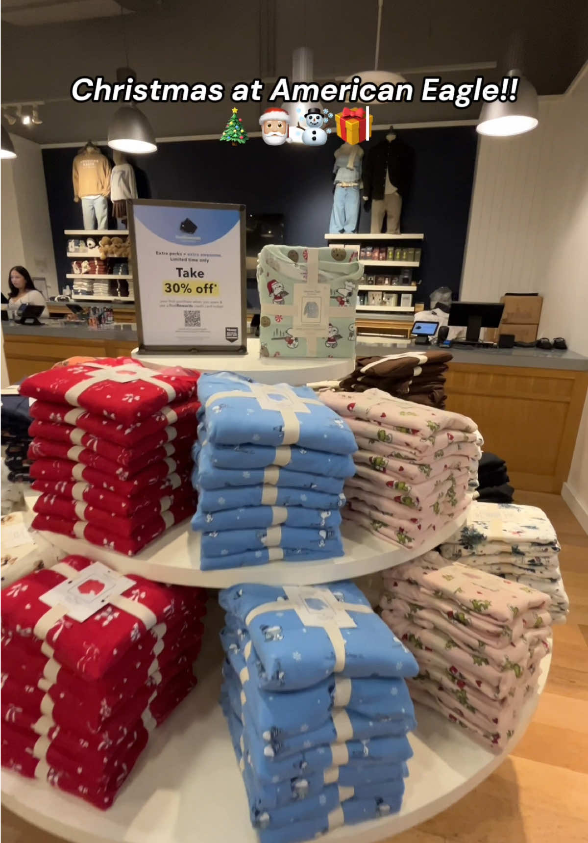 Truly sooo excited for the holiday season 🥰 @American Eagle Christmas is perfect !!🎄🎅🏼♥️ #christmas #pjs #holidayseason #holidayshopping #christmasgiftideas 