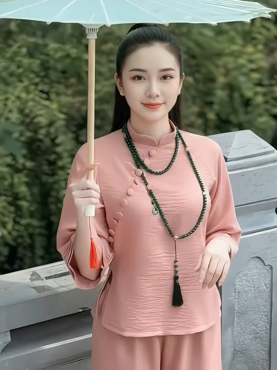 Set đồ lam nữ đi chùa duyên dáng #nangoi #dolamdichua #phapphucdichua #phapphuc #thoitrangnu 