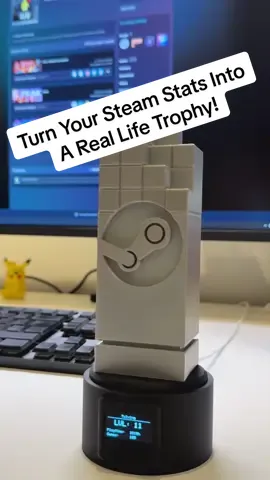 Your Steam Stats… as a Real Desk Trophy! 🖥️🏆 #3dprinting #steam  #Tech  #diytech  #gaming  https://makerworld.com/en/models/1896099-steam-stats-trophy-display-2031495
