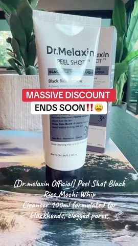 [Dr.melaxin Official] Peel Shot Black Rice Mochi Whip Cleanser 100ml formulated for blackheads, clogged pores, #TikTokShopFallDealsForYou #TikTokShopBlackfriday  #TikTokShopCreatorPicks  Disclaimer: Final price, shipping costs, coupons, and discounts may vary and are subject to change at any time. Always check the TikTok Shop listing for the latest details. Video posted on 10/17/2025 