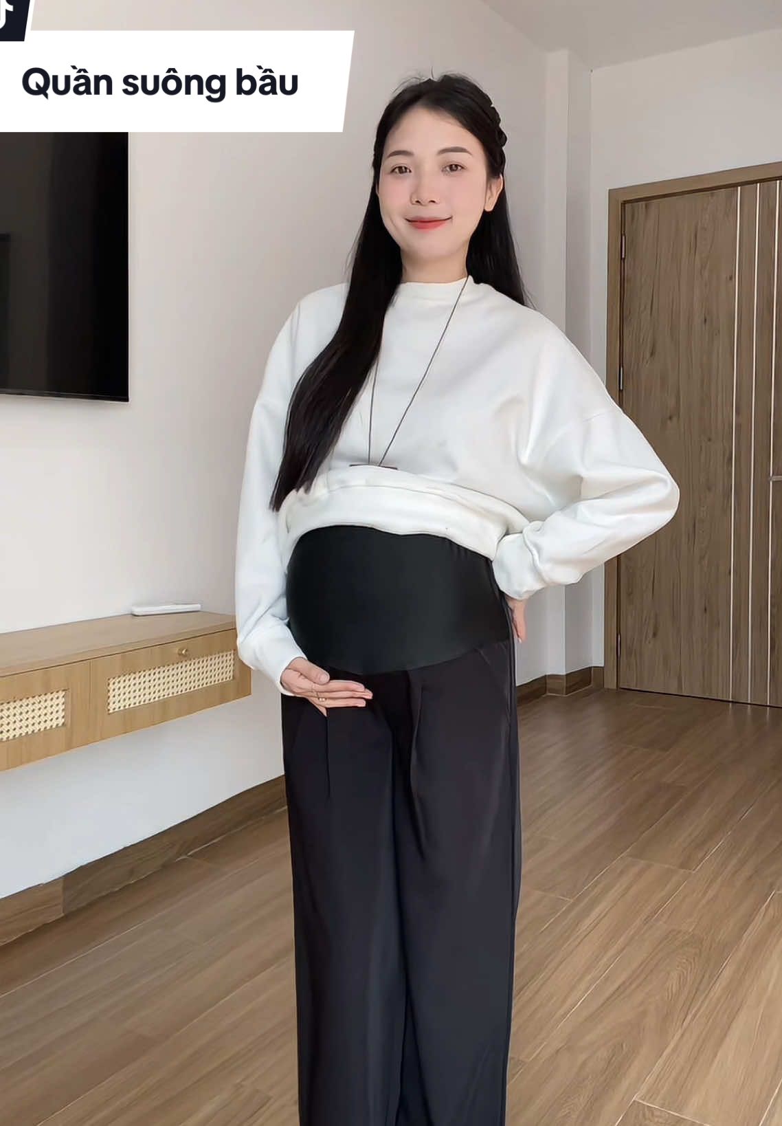 Tiết kiệm tối đa chi phí sắm quần áo thì nên sắm em quần suông bầu này nha các mom ơi #quanbau #quanbausuong #quanbauthoitrang #quanbaucongso #thoitrangbau 
