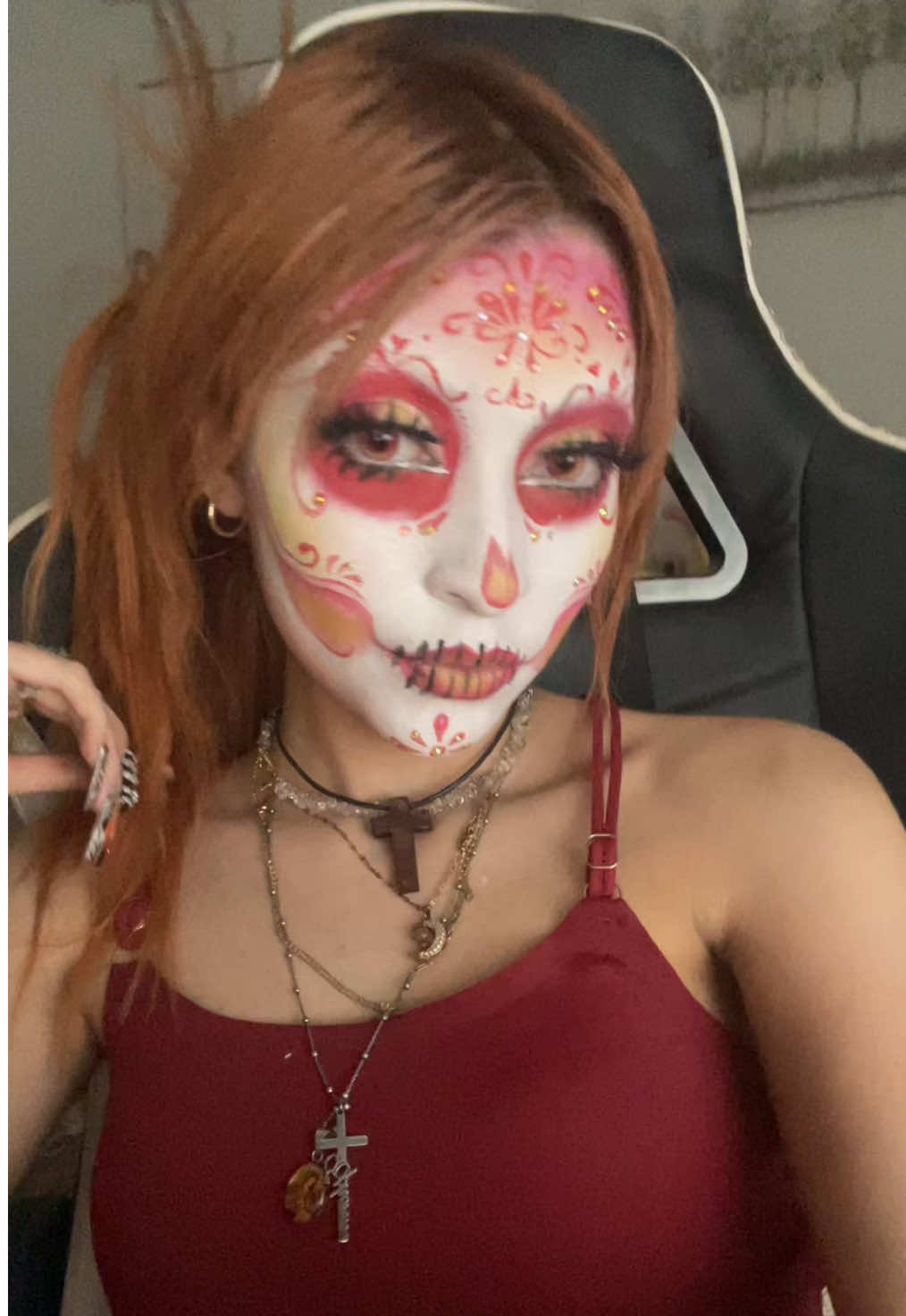 Always wanted more || #creativemakeup #catrina #diademuertos #sugarskull 