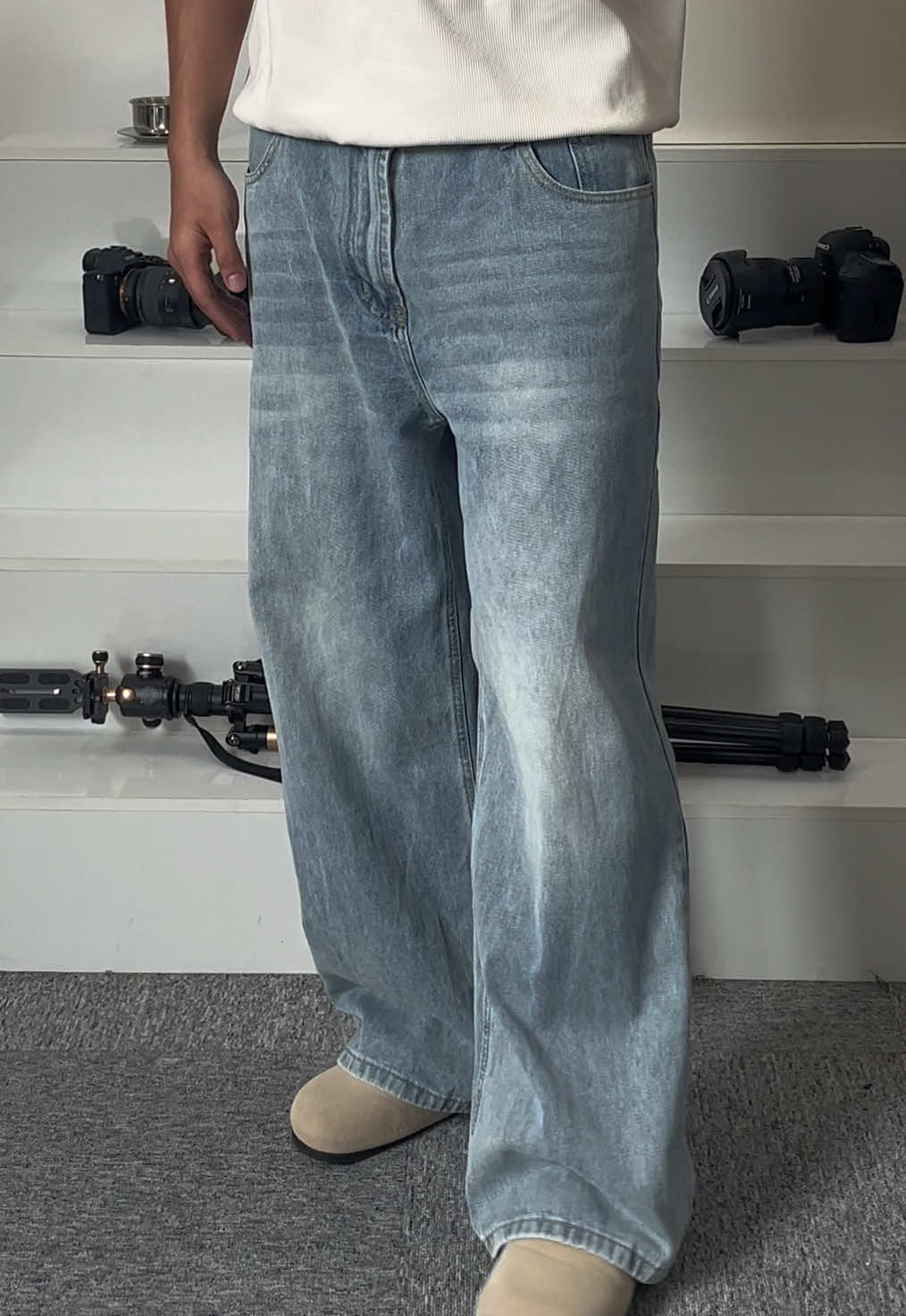 suka banget material yang nyaman gini #outfitideas #celana #jeans #outfit #fypppppppppppppppppppppp 