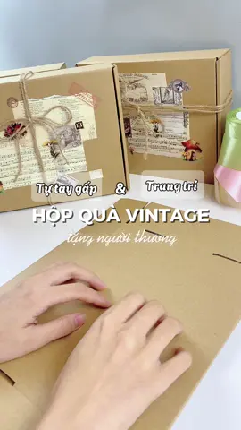 Tự tay gấp và trang trí hộp quà cùng tui nè 👀#happybirdscontent #hopqua #vintage #hopcartonnapcai #LearnOnTikTok 