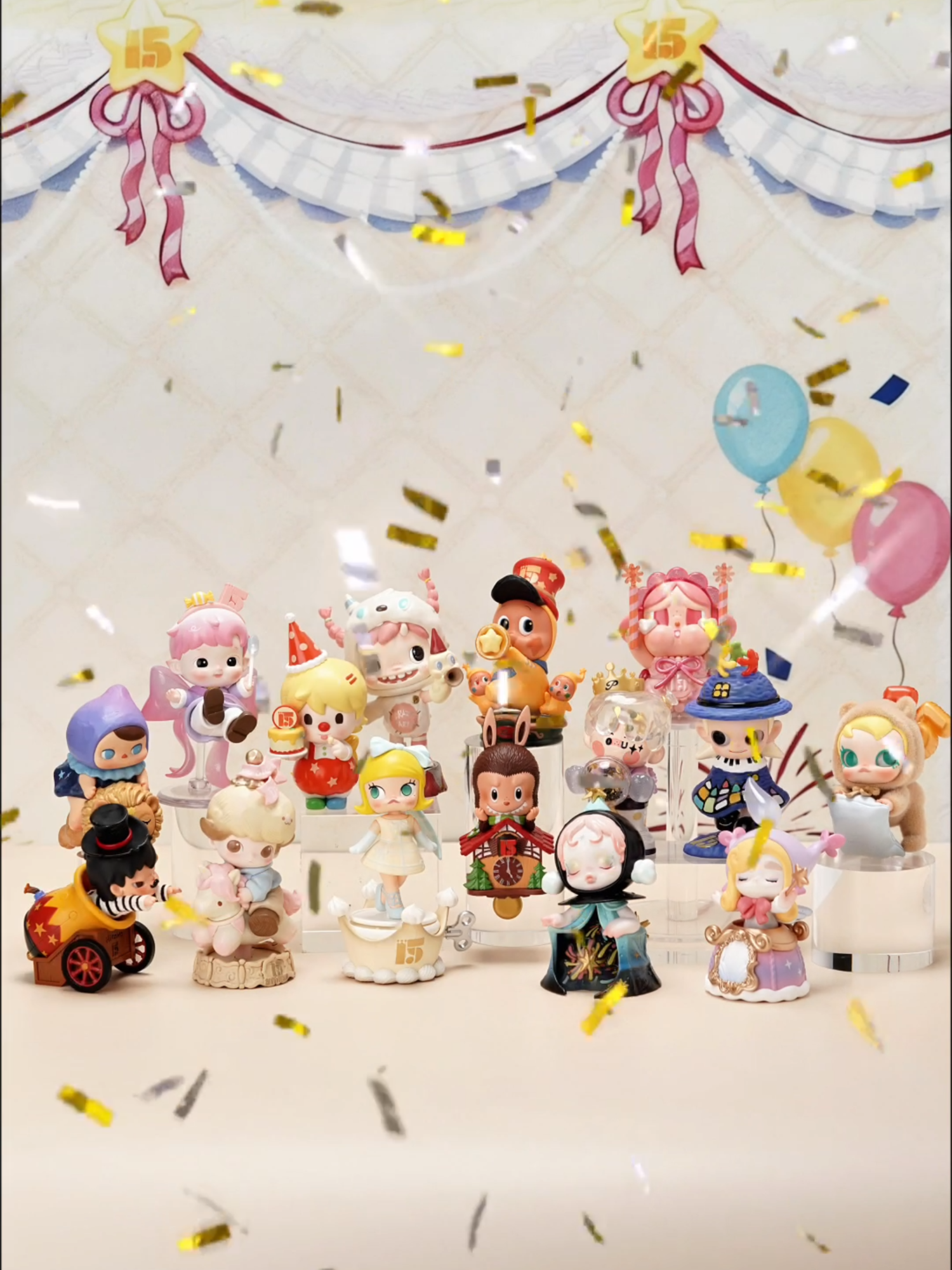 Unboxing the Celebrating the Moment POP MART 15th Anniversary Series Figures 🎉 Which one gonna level up your mood today? 😎 #POPMART #POPMART15 #anniversary #celebratenow #staytuned #comingsoon #invitation #partytime #celebration