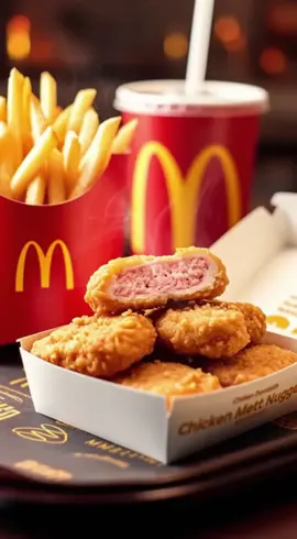 Jetzt neu die Chicken Mett Nuggets. Außen knusprig, innen mit lecker Mett. Jetzt neu bei Mett Donalds! #mett #nuggets #mcdonalds #ki #sora2 