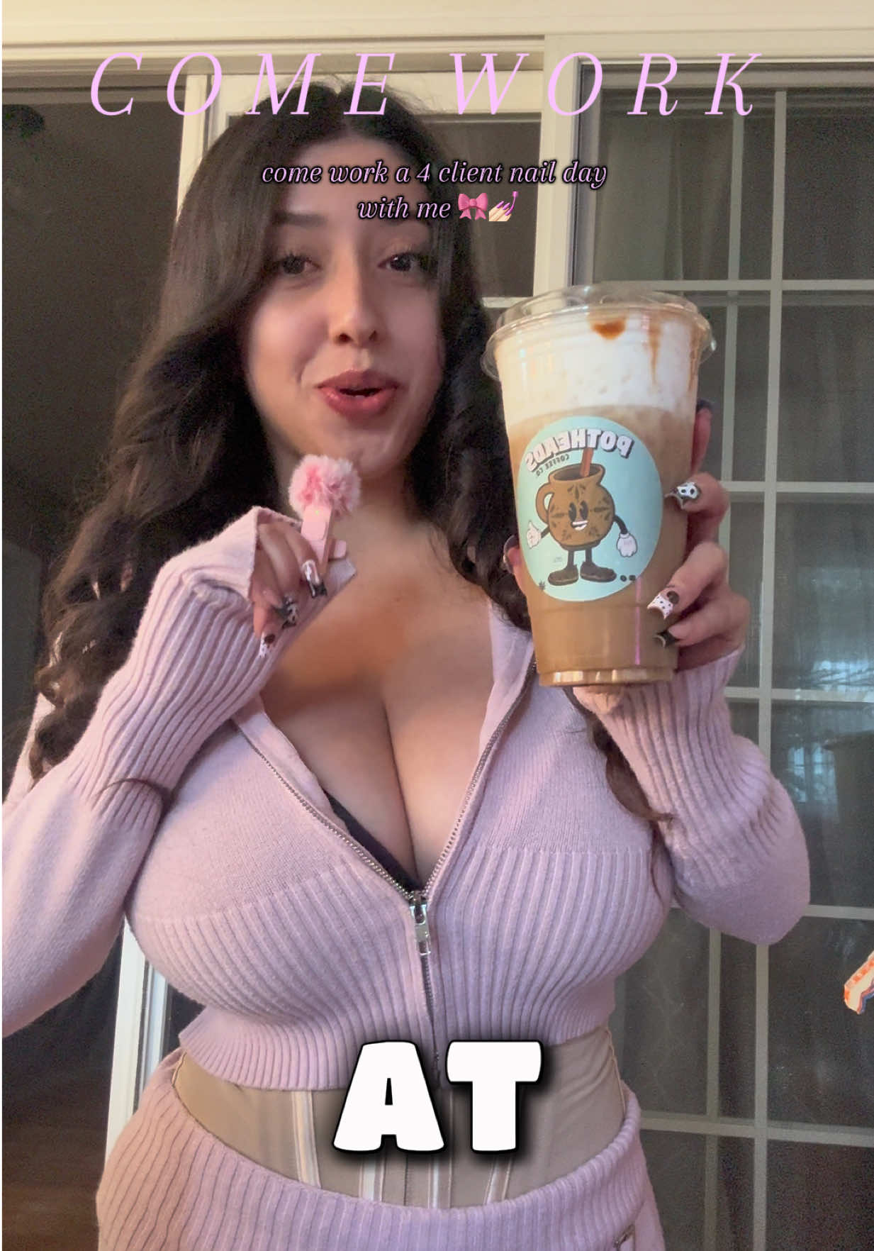 hey baddie gworls 🎀 ! vlog || come with me to work a 4 client nail day with me⭐️ #fyp #Vlog #nailtech #foryoupage #girly 