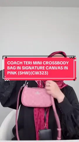 COACH TERI MINI CROSSBODY BAG IN SIGNATURE CANVAS IN PINK (SHW)(CW323) RM1190