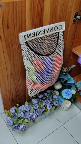This cheap and easy-to-use small net bag is so practical. You can put the plastic bags you don’t want to throw away in it, making the kitchen tidy and beautiful! #garbagebag #storageorganization