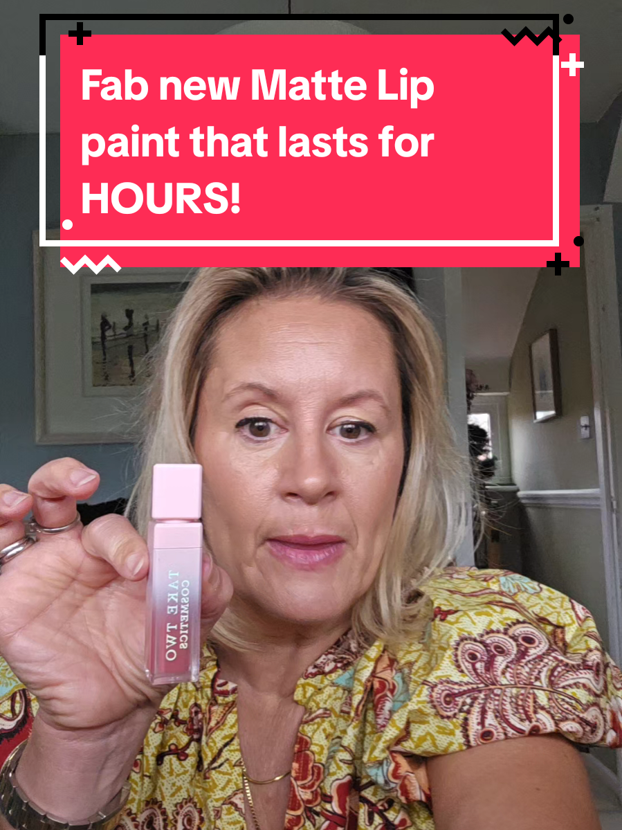 Great new Matte lipstick that lasts for HOURS. @TakeTwoCosmetics #Over40beauty #matureskinmakeup 