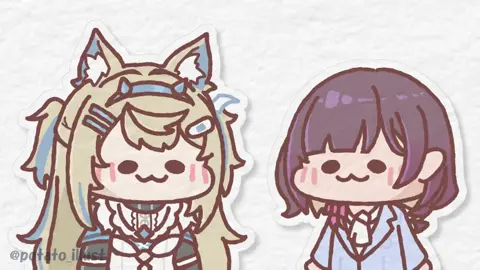 Too much ehehe  •Credits:Potato_illust on X #fuwawaabyssgard #michiruizuki #fyp #hololive #vtuber 