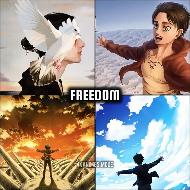 For Eren Yeager from Attack on Titan, freedom is the ultimate struggle to break free from the shackles of an oppressive world.Since childhood, Eren has believed that freedom can only be achieved when there are no more walls, barriers, or enemies controlling his life. For that freedom, he is willing to sacrifice everything, even becoming the enemy of the entire world. For Eren, true freedom means a world without chains - even if it has to be achieved with blood and suffering. Meanwhile, for Monkey D. Luffy from One Piece, freedom means living according to one's own will without being controlled by anyone. Luffy sails across the ocean not because he wants to be powerful, but because he wants to become the Pirate King - a symbol of the freest man in the world. For Luffy, freedom is not about destroying the world, but about enjoying life, protecting friends, and pursuing dreams without limits. In conclusion, Eren seeks freedom from the world, while Luffy seeks freedom in the world. Two different views, but both prove that freedom is the most valuable meaning of life for humans. #eren #erenjaeger #luffy #luffydmonkey #freedom 