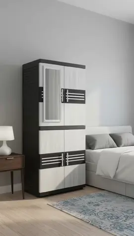 LEMARI PAKAIAN PLASTIK 4 SUSUN NAIBA MSC KACA