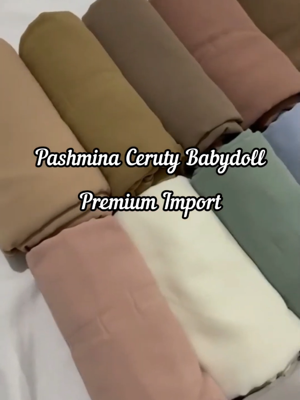 Pashmina Ceruty Baby Doll Premium, Lembut, jatuhnya anggun & jahitan super rapi. #PashminaCeruty #HijabPremium #PashminaCantik #HijabOOTD #cerutyimport 