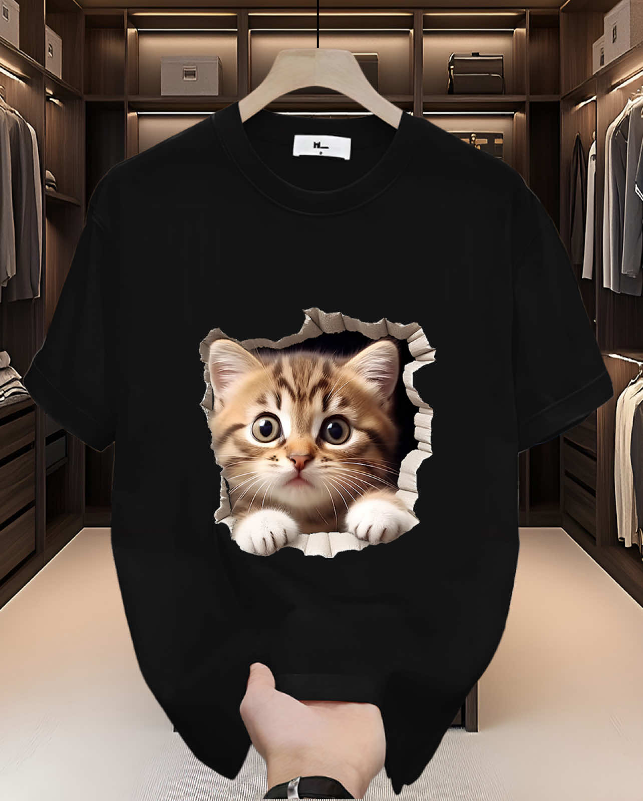 Kemeja lengan pendek motif kucing lucu#promoseruweekend #Kaos #kaosdistro #OOTD #cat 