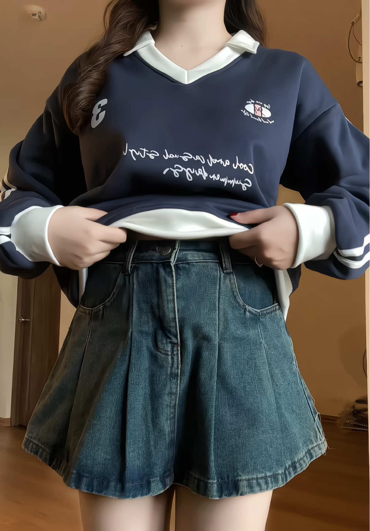 Áo Thun Dài Tay Nữ Cổ Bẻ #aothun #aothuntaydai #aothundaitay #aothunmuadong #cucaioutfits 