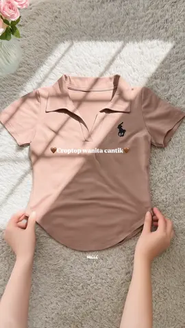 Crop Top Embroidery Oval Lengan pendek #fashion #outfitideas #inspirasioutfit #fashiontiktok #ootdfashion 