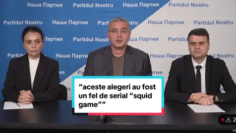 Renato Usatîi, președintele Partidului Nostru, spune că aceste alegeri au fost un fel de serial “squid game”, unul câte unul fiind eliminați mai mulți concurenți electorali. În acest Parlament, formațiunea își propune să fie vocea tuturor cetățenilor țării.