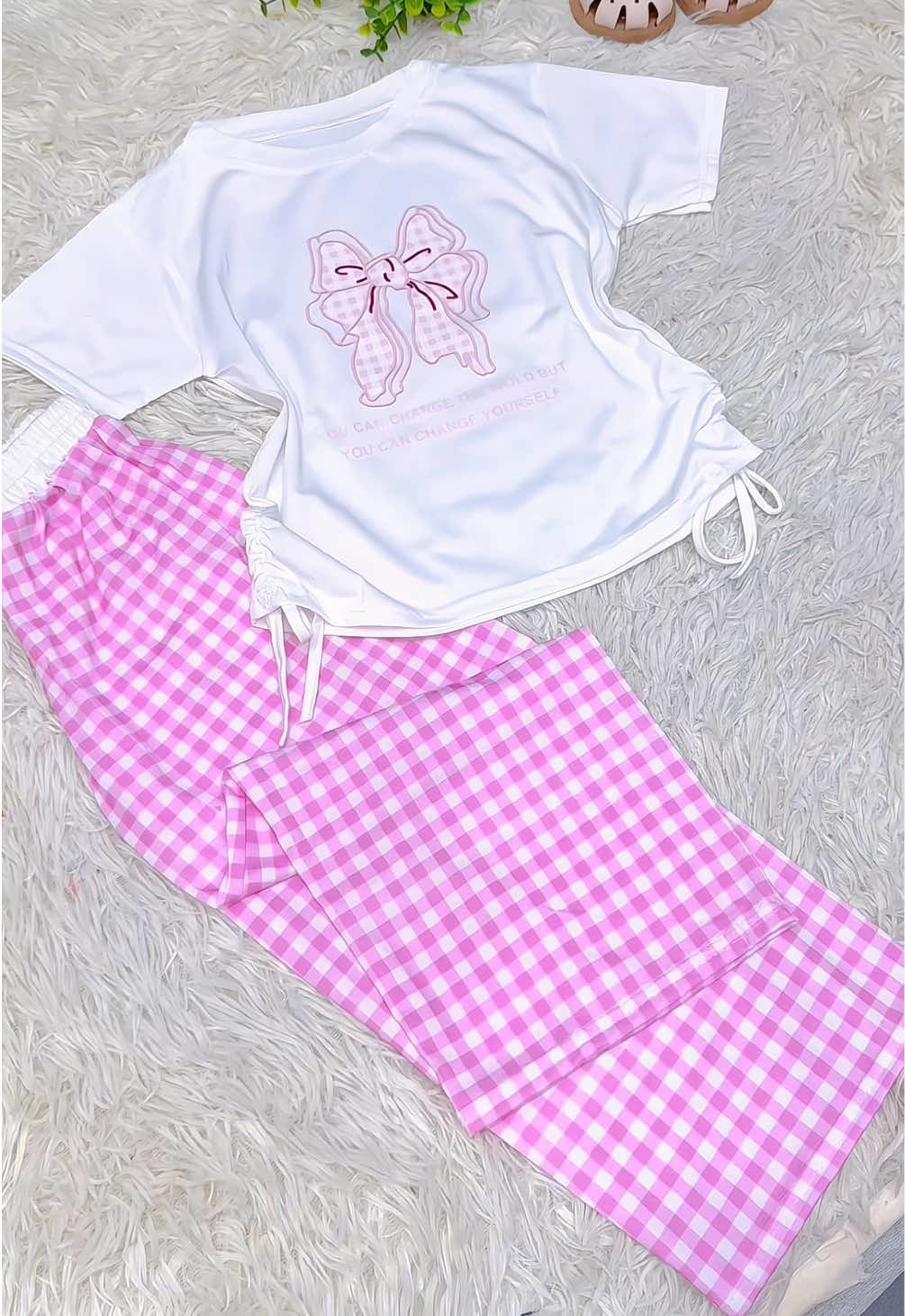 Bộ áo cộc rút eo phối quần xuông dài cho bé gái 2 màu xinh hết nấc #xuhuong #bobegai #boaococquandaibegai #boxinhbegai #thoitrangbegai 