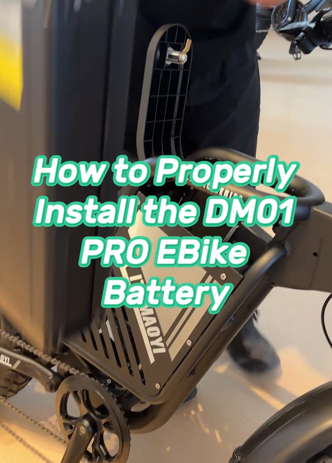 Newest DM01 PRO Battery Install - Here's how to install the battery in 4 easy steps:#ebike #ebikebattery #installation #ebiketiktok #ebikeshop 