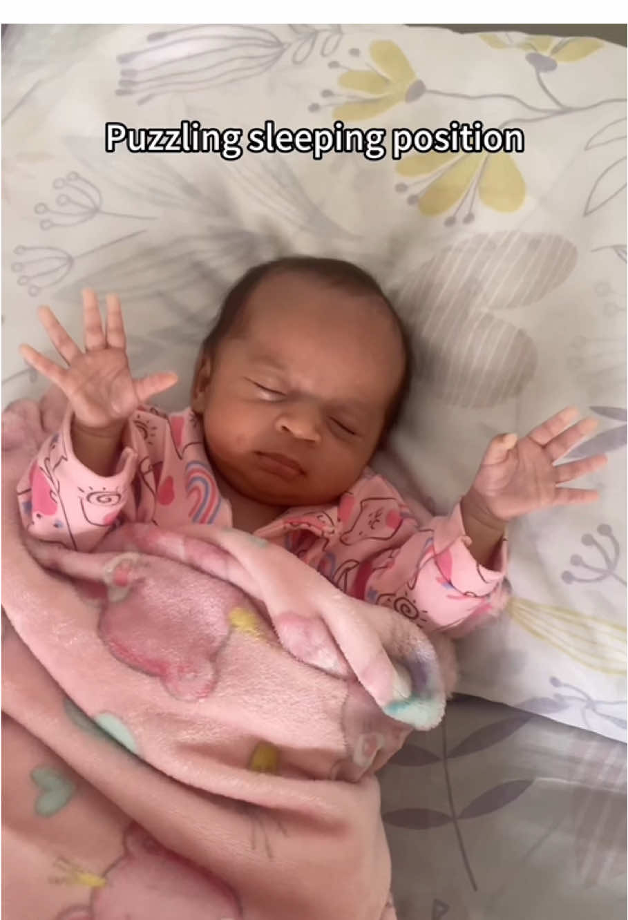 Baby’s sleeping position 😂😂#funny #baby #fyp #tiktok #cute #sleep 