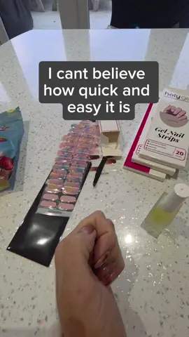 do your nails in less than 30 minutes. these gel stickers are a must!  #tiktokmademebuyit#gelnails#holygels#dealdrops @Holy Gels 