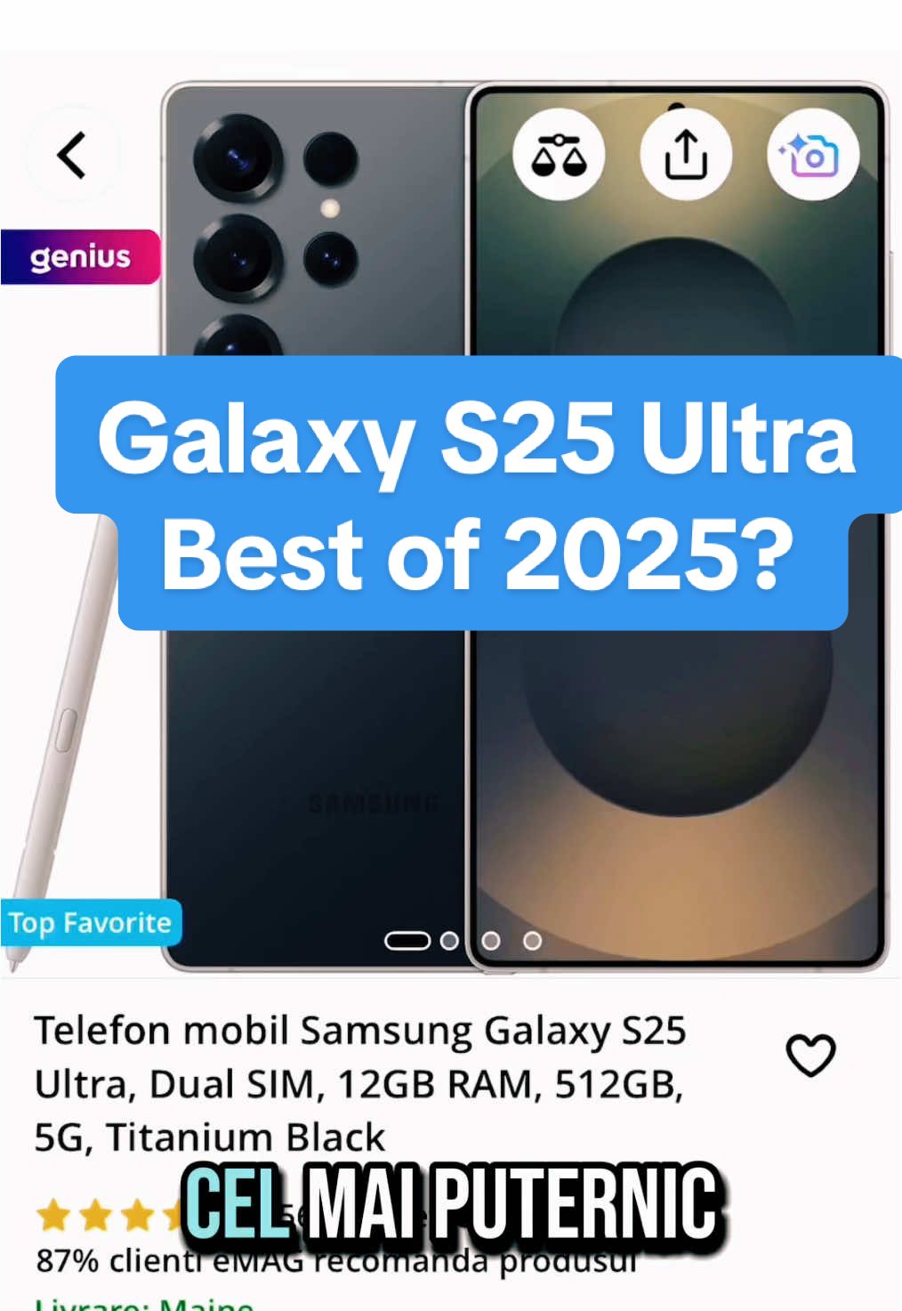 Noul Samsung Galaxy S25 Ultra , cel mai bun telefon din 2025? #samsunggalaxy #galaxys25ultra #android #telefon #techtok 