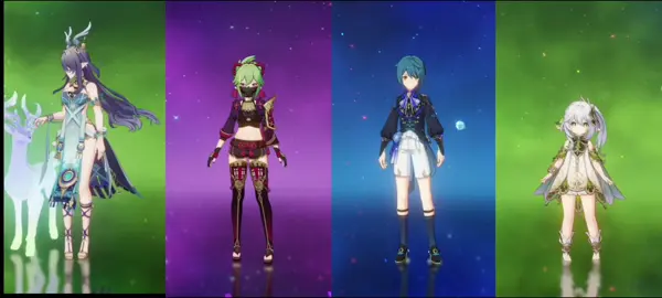 Khi lauma và flins của nhà ný tui chưa build xong đã đủ chiến la hoàn 😁 #GenshinImpact #lahoanthamcanh #tieumun #game 