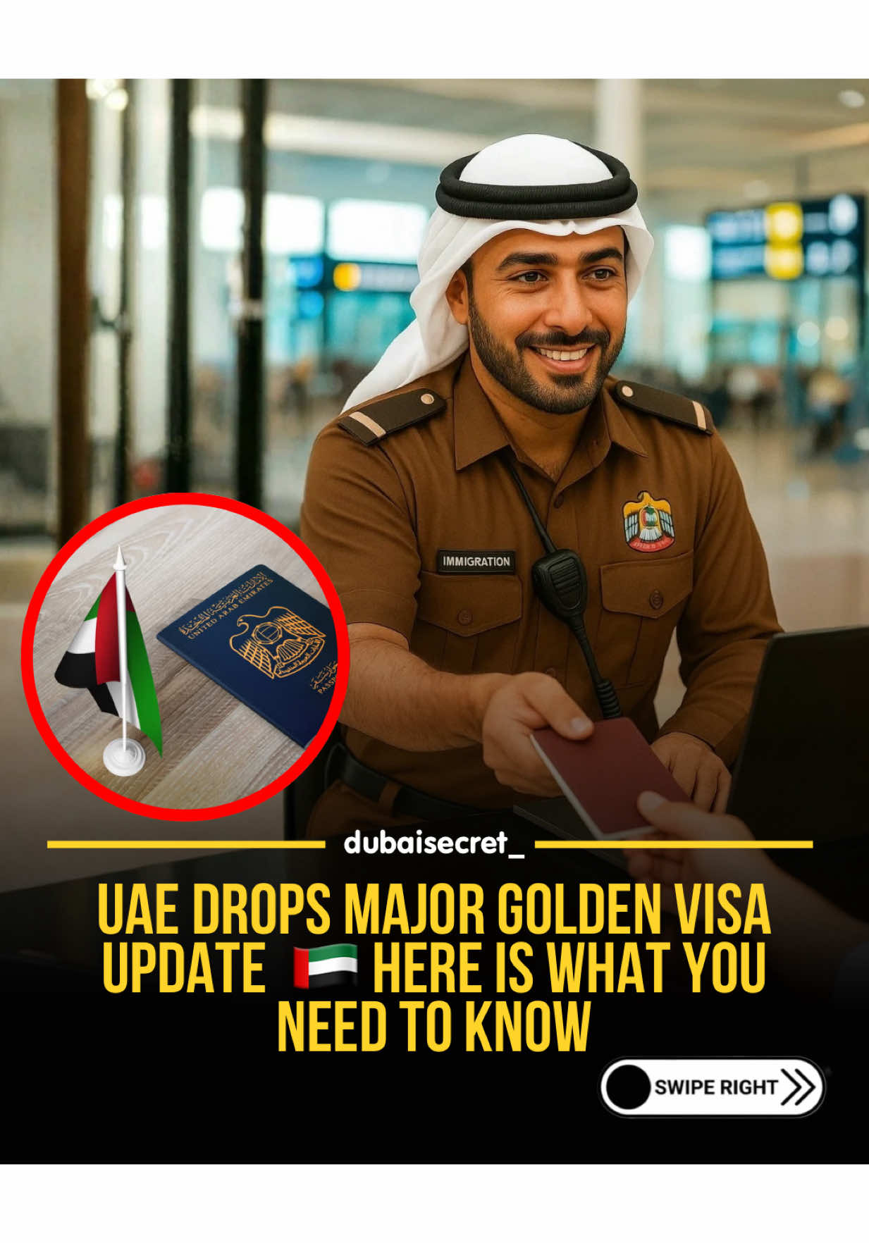 UAE just rolled out a world-first consular support package for Golden Visa holders 🇦🇪 You can now get 30-minute electronic return documents if your passport is lost abroad, access a 24/7 dedicated hotline, and be included in repatriation & burial support during emergencies. Major move at GITEX 2025, where ICP & MoFA announced this in front of global audiences. (Source: Gulf News, The National)   ##UAENews##GoldenVisa##UAEUpdate##DubaiSecret##UAEImmigration