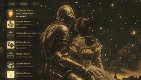 Lost in the golden tune where knights fight and  princesses dream… 🎶⚔️👑  #goldenbrown  #thedarkknight #knightandprincess  #fairytale #fyp 