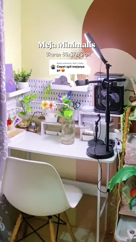 Membalas @Vatt | Daily. Udah di spill ni mejanya 🫣, awas aja kalau ngga CO kak 🙂‍↔️ #mejaminimalis #mejabelajar #desksetup #mejaaesthetic 