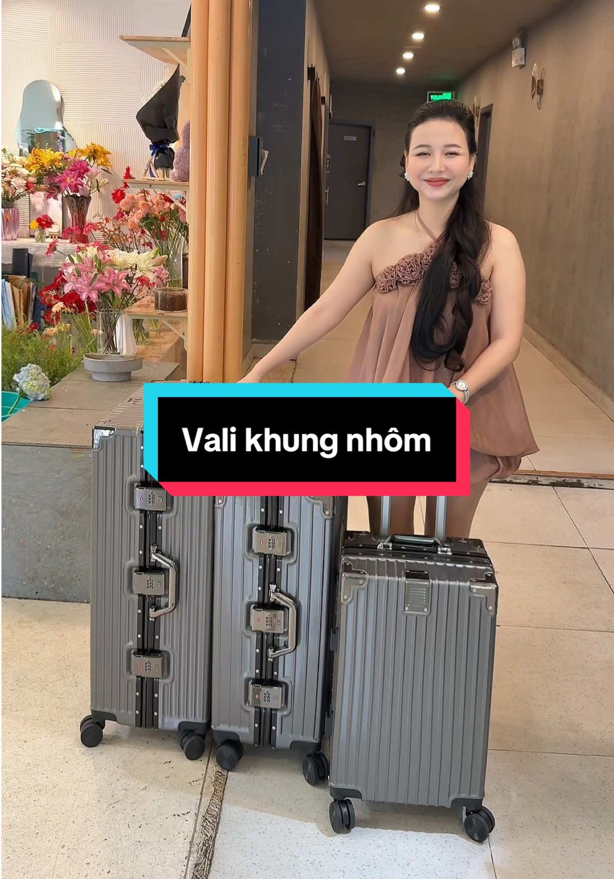 Vali khung nhôm khoá sập bảo hành 4năm#phạmminhthu888 #MinhThu #mẹbốibốinè #minhthureview 