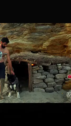 Build a house in the beach #bushcraft #build #survival #camping #viral 