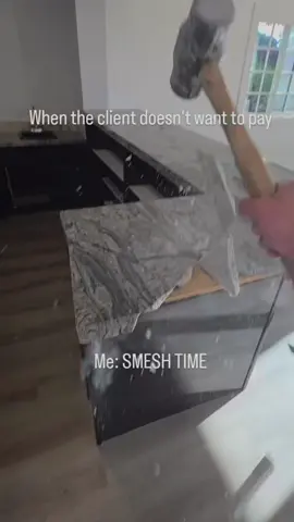 When the client doesn’t want to pay  #construction #bluecollar #DIY #builder #granite 