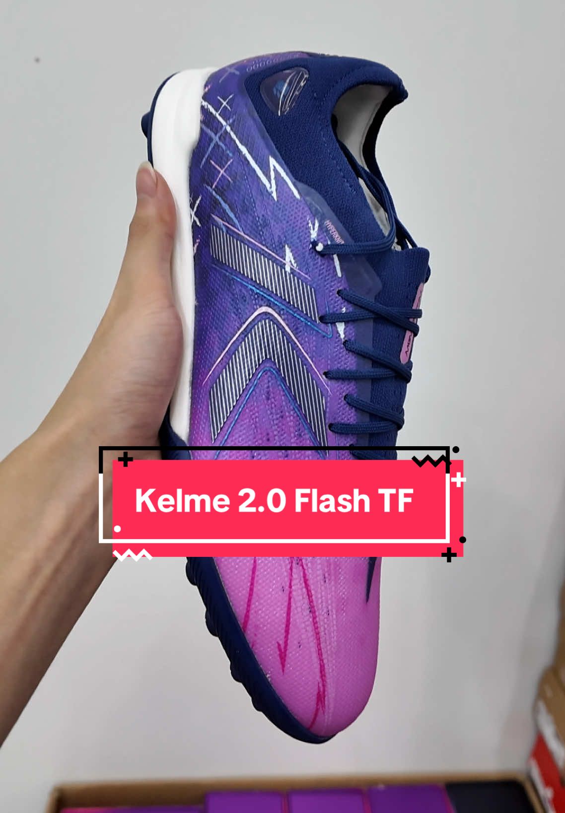 Kelme 2.0 Flash TF xanh hồng siu đẹp #wensport #giaybongda #giaybongdakelme 