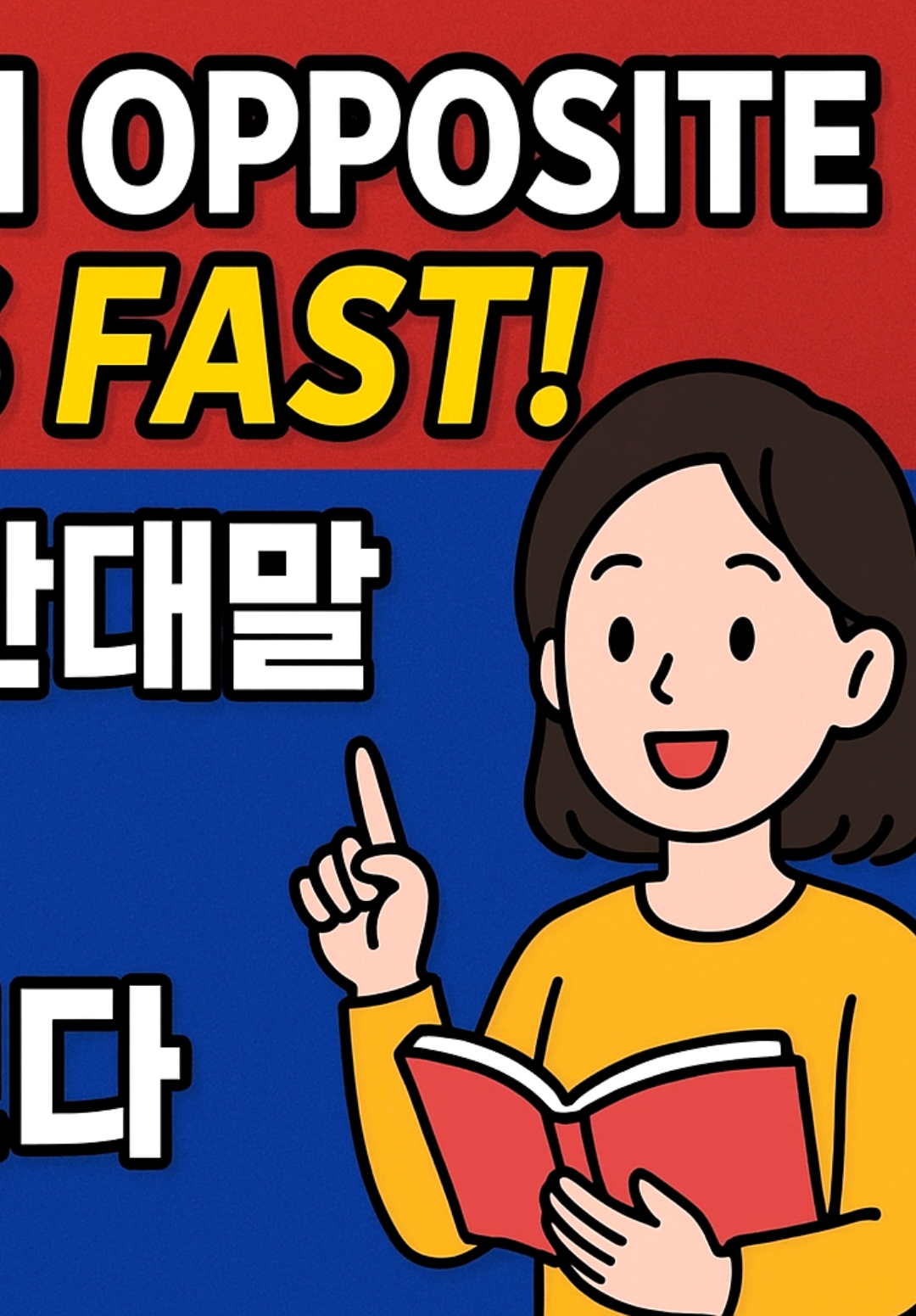 🇰🇷 Learn Korean Opposite Words Fast! | 한국어 반대말 쉽게 배우기 🔥 https://youtu.be/yg30h0Budgw?si=0_4r2YDvAF5qzGpb 🇰🇷 Want to learn Korean faster? In this video, you’ll master Korean opposite words (반대말) with clear examples and pronunciation! Perfect for beginners and intermediate learners who want to boost Korean vocabulary fast. 🎓 Learn words like: 크다 ↔ 작다 (Big ↔ Small) 빠르다 ↔ 느리다 (Fast ↔ Slow) 좋다 ↔ 나쁘다 (Good ↔ Bad) and many more! 💡 Improve your Korean listening, speaking, and writing skills easily with this video! 👉 Subscribe for more Korean lessons every week! 🔥 Timestamps: 00:00 Intro 00:25 What are Opposite Words in Korean? 01:10 Common Opposites (with examples) 03:00 Practice Quiz 04:30 Review & Wrap-up 📢 Follow for more Korean learning tips: Instagram | TikTok | YouTube Shorts | @Korean_Dream83   Join this channel to get access to perks: https://www.youtube.com/channel/UCdaBPPbCZRL7aIu2XTqh9JQ/join Follow us 👇 Facebook : https://www.facebook.com/laxmannyaupane560?mibextid=ZbWKwL Instagram : https://www.instagram.com/laxmannyaupane560?igsh=MTZqYm0wM2hzYWIxaA== TikTok : https://www.tiktok.com/@korean_dream83?_t=ZS-8uaQmjYMEbK&_r=1 Twitter X : https://x.com/Laxman560 If you Enjoy this Video Than Please Hit the Like Button Share Button Subscribe Button Bell Icon Button And Also Comment Your Opinion Please Share your thoughts and comments about this video, share if you find useful. #KoreanOpposites #반대말  #learnkorean  #koreanvocabulary  #한국어  #koreanlanguage  #koreanforbeginners  #koreanlesson  #korean  #LanguageLearning  #Korean_Dream @Korean_Dream83   Thanks for Watching Korean_Dream