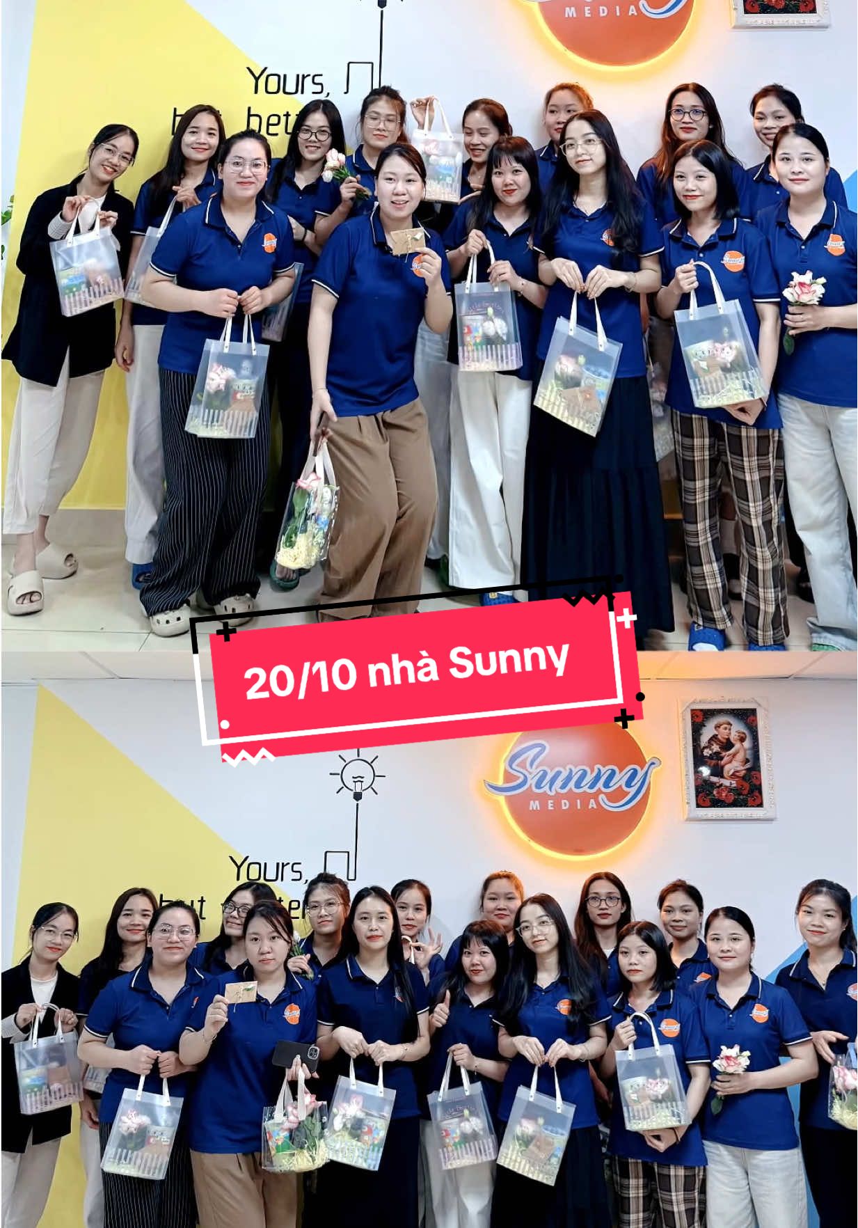 20/10 của công ty bạn thế nào rồi, còn đây là công ty tui nhó. 🫶🏻💖 #20thang10 #vanphonggenz #sunnymedia 