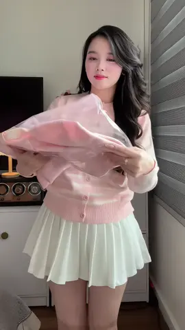 SET ÁO LEN DÀI TAY TRƠN MIX KẺ SỌC SIÊU XINH #aolen #aolennu #thoitrangnu #xuhuong 