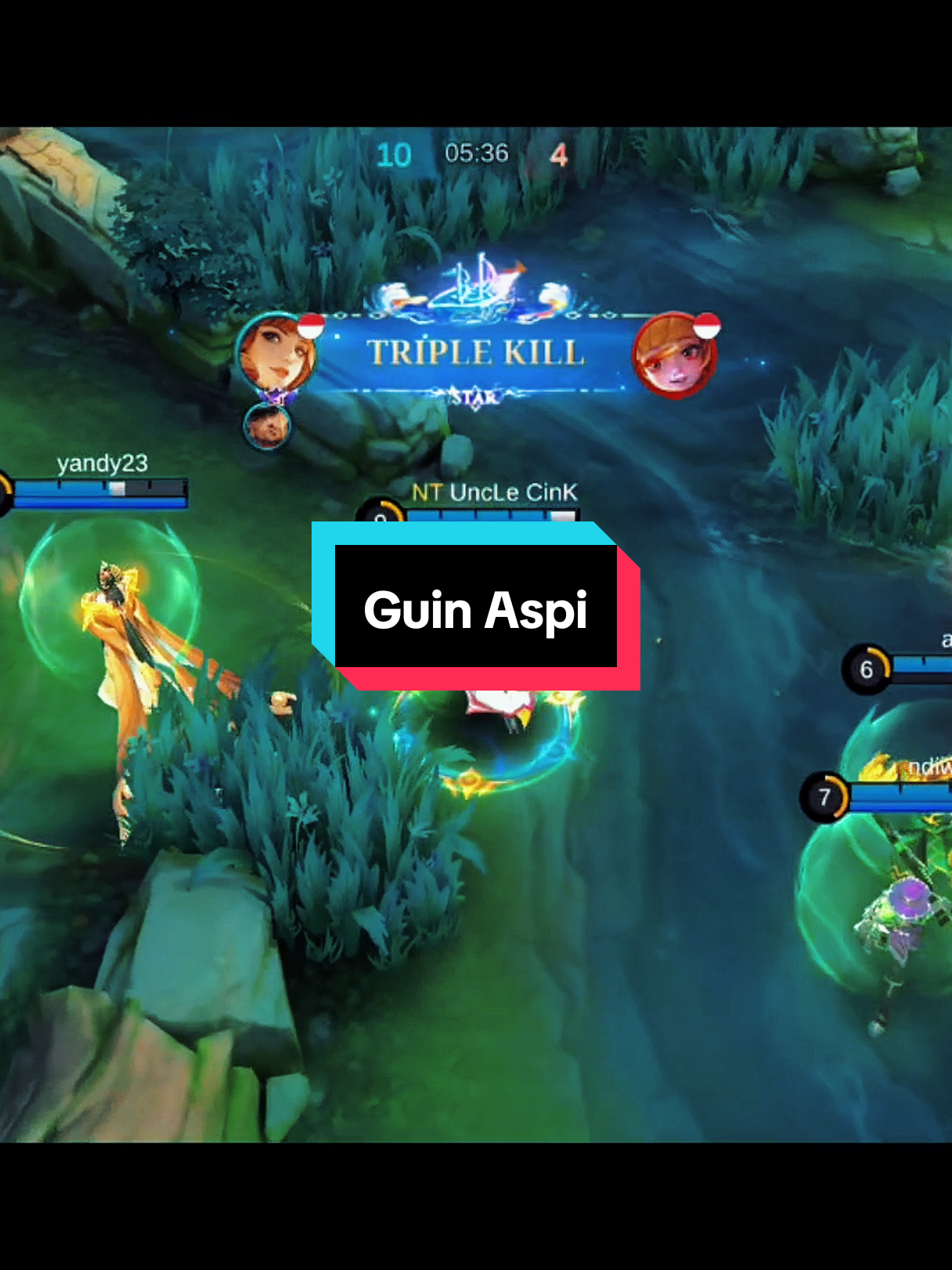 Test Jungle Guinevere Skin Apirant #guineveremlbb  #mlbb  #triplekill