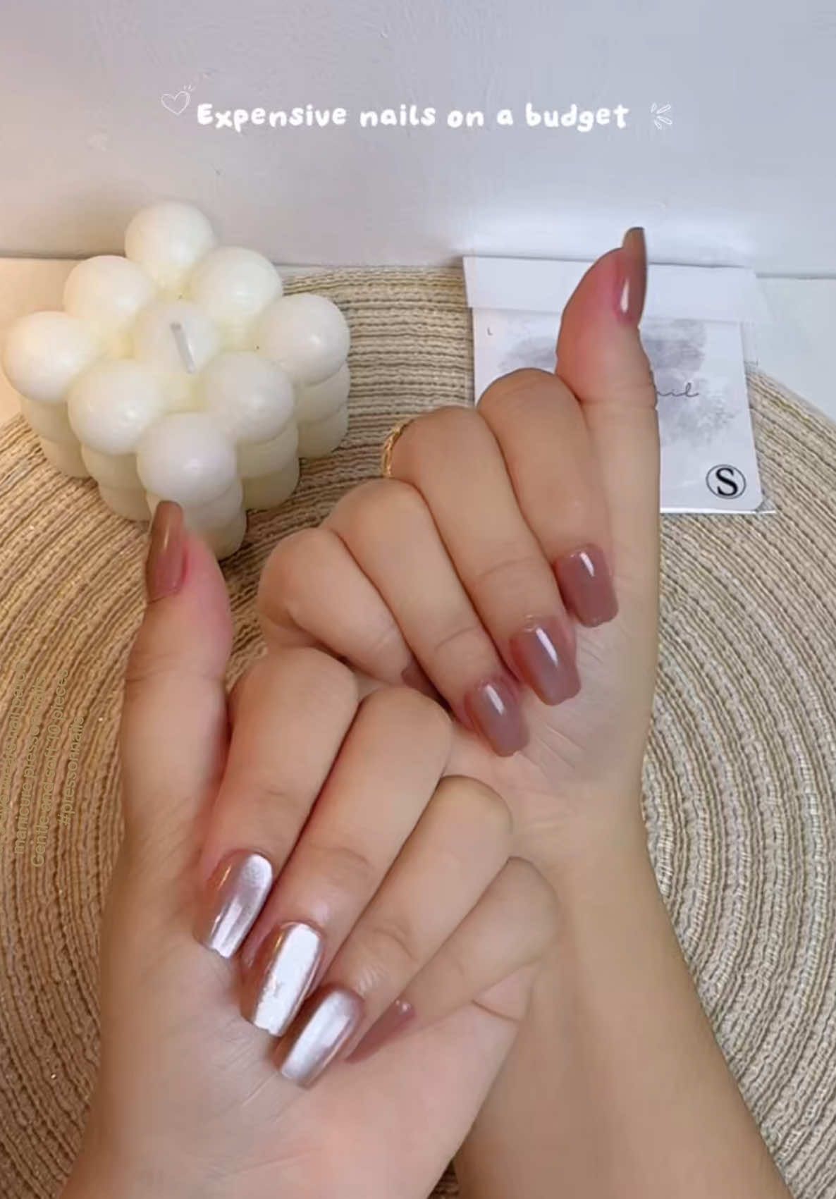 cat's eye wears nail patch manicure presson nails Gentle and soft 10 pieces #pressonnails #nailextension #nails #cleangirl 