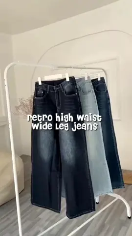 retro high waist wide leg jeans are available in my basket below just click to order. #budolfinds #retrojeans #widelegjeans #fyp #tiktokshopph 