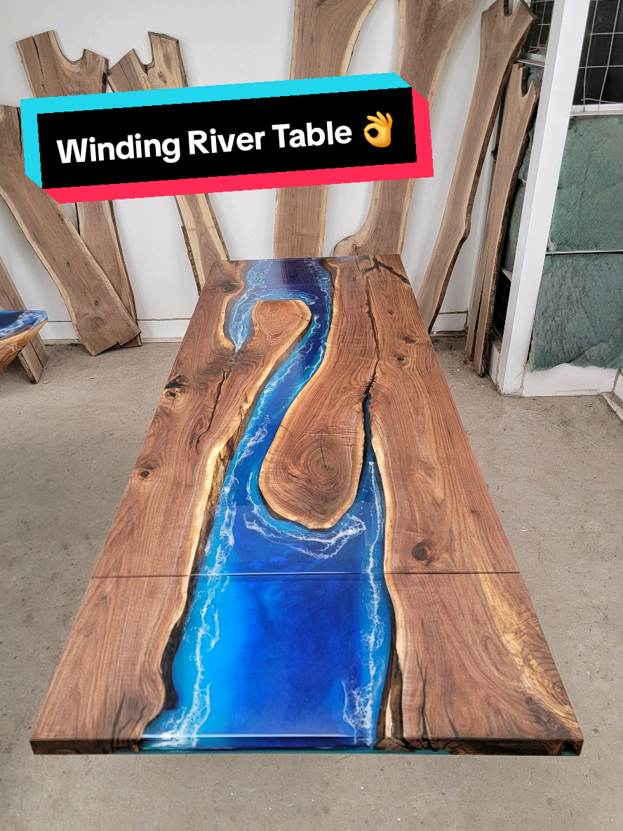 Winding River Table with Extendable Ends 👌 Link In Bio For A Table Quote 👆 #table #diningtable #inspohome #custom #quote